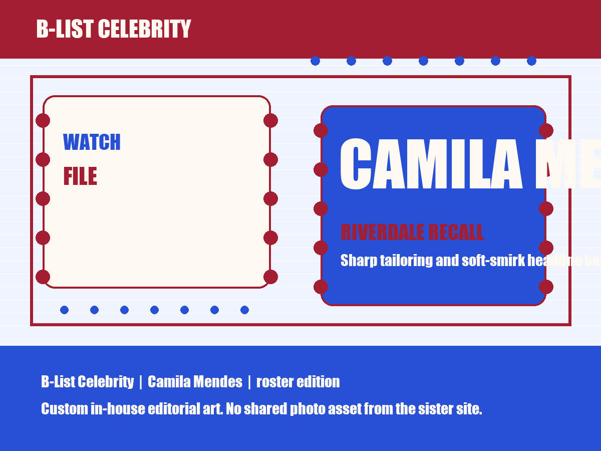 Editorial poster card for Camila Mendes